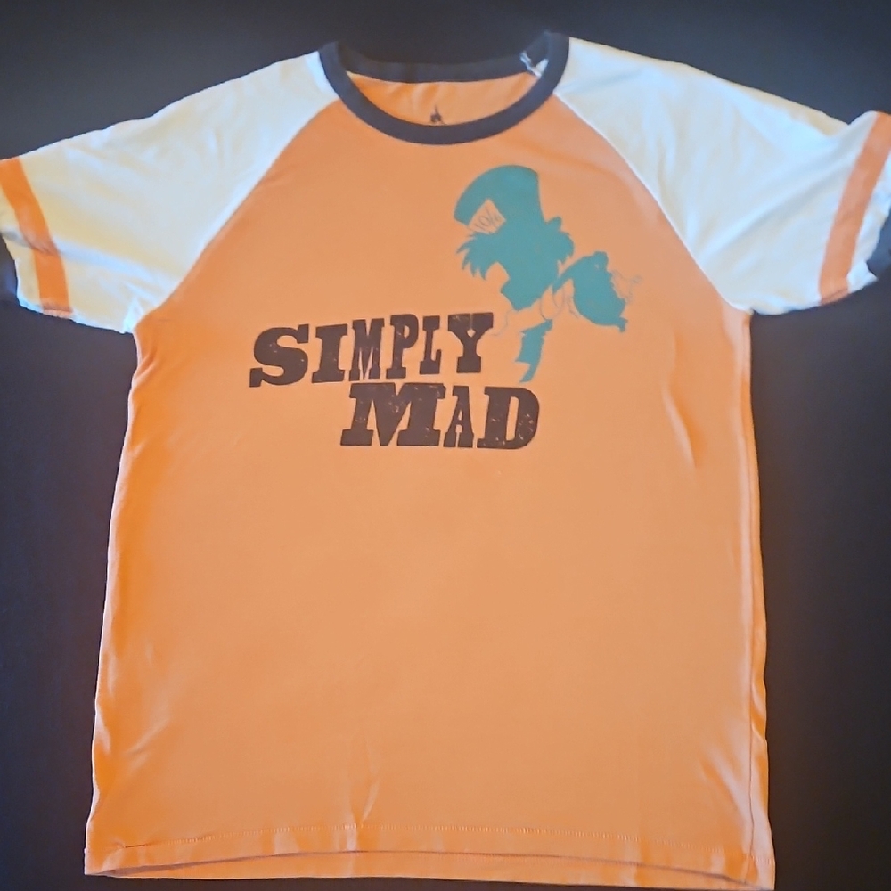 Disney Parks Orange Simply Mad Hatter T-Shirt‎